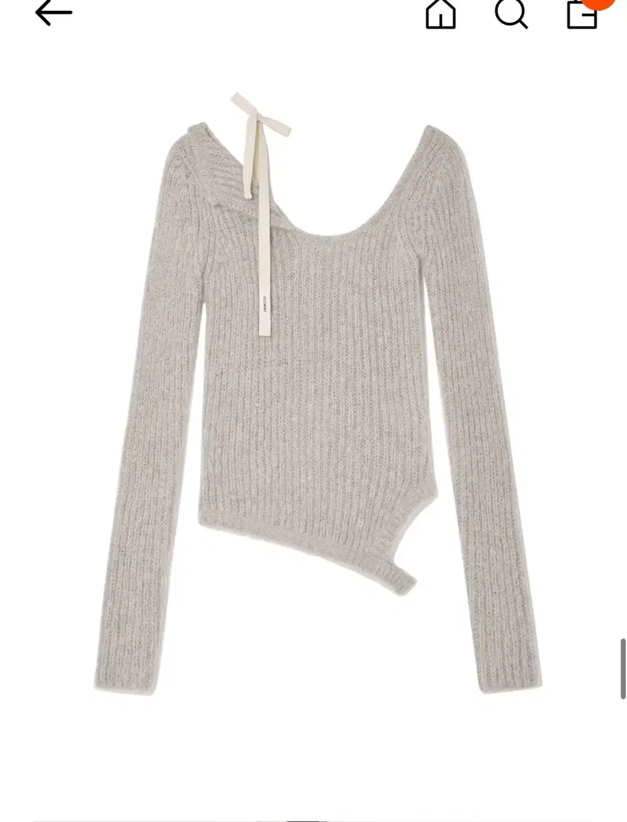 글로니 ISA ASYMMETRICAL KNIT TOP (GRAY)